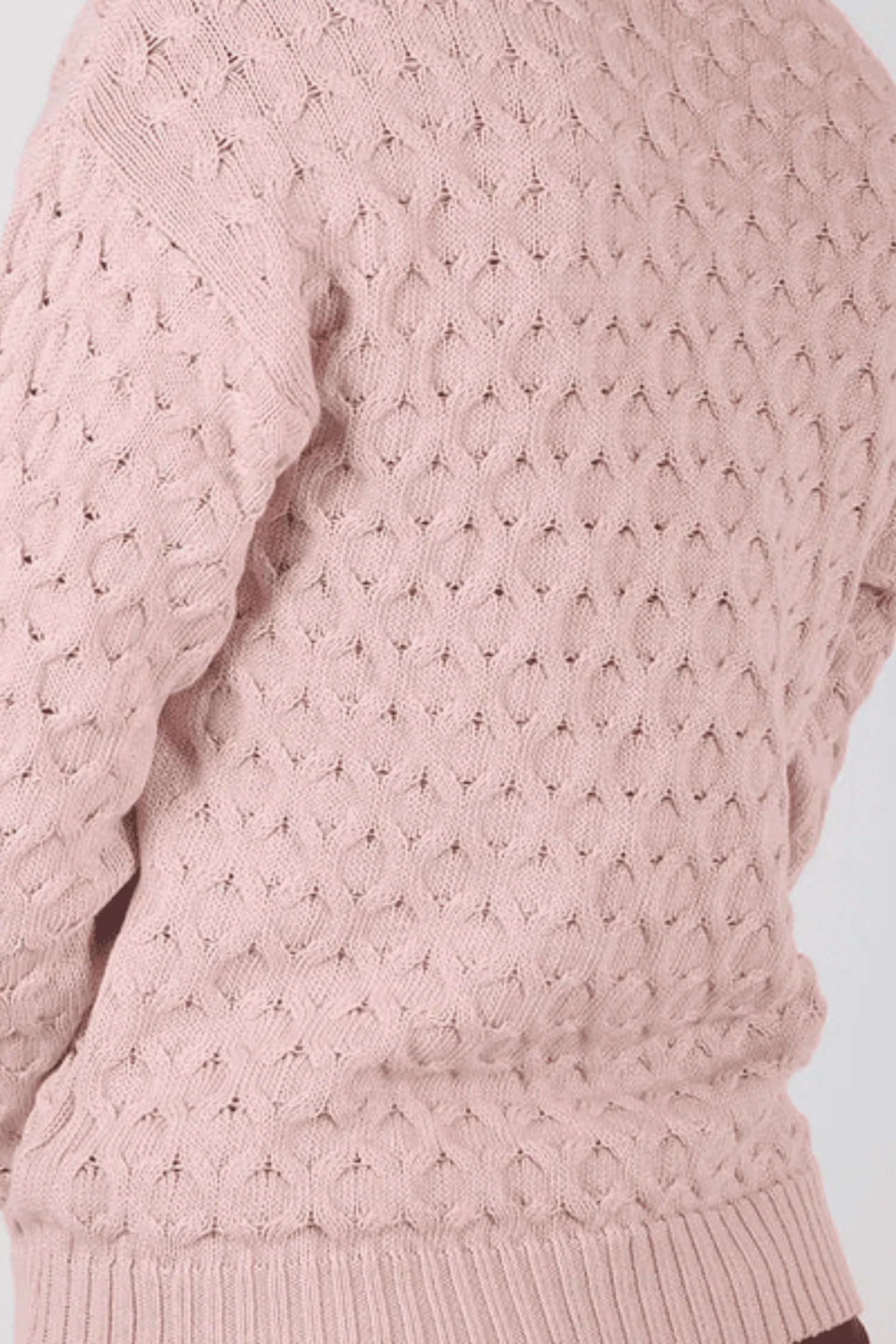 Suéter Nobsa Aran en algodón – Cuello ancho